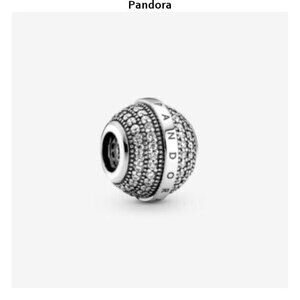 Pandora Pave & Logo Charm